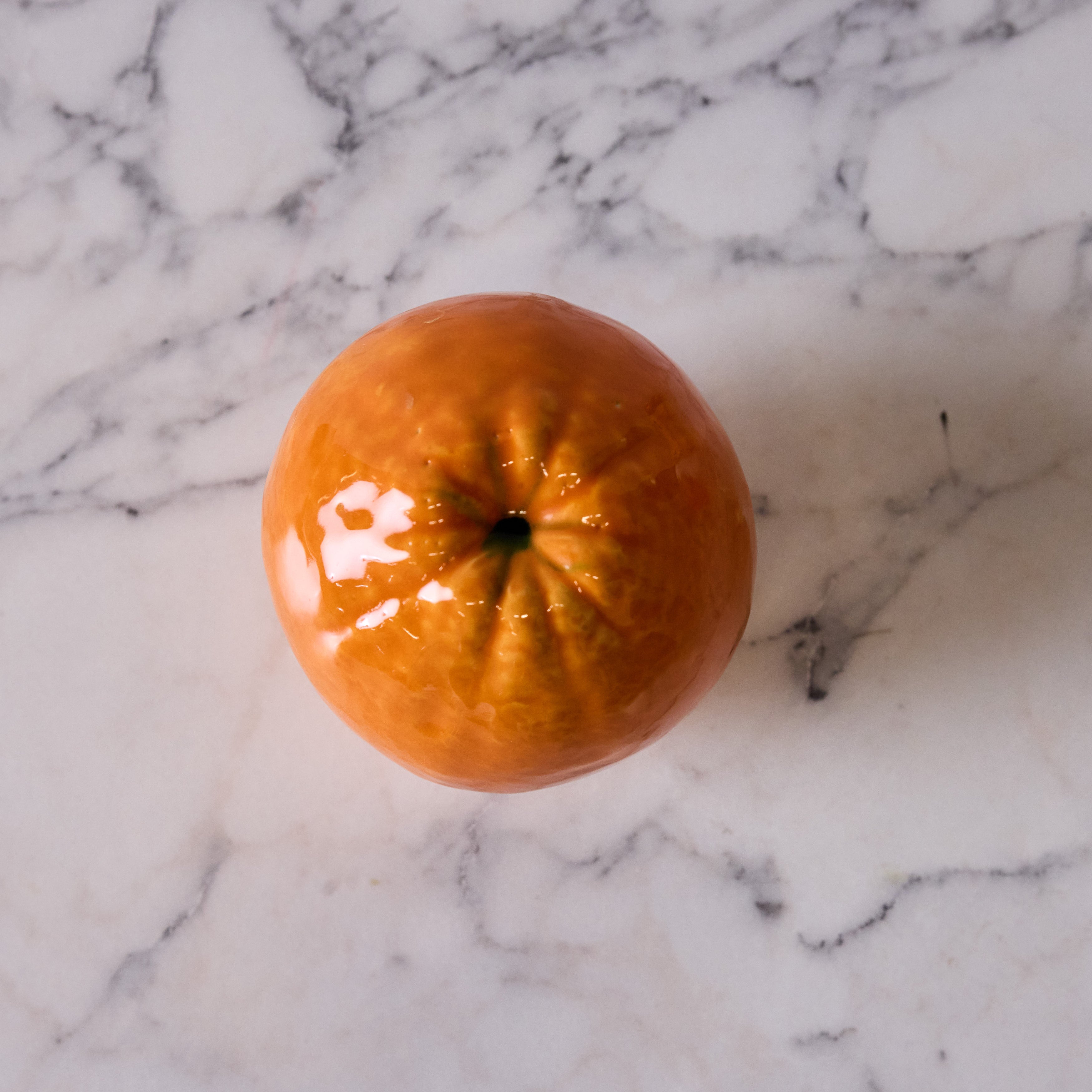 Hand Enameled Ceramic Orange