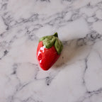 Hand Enameled Ceramic Strawberry, Large