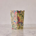 Marbled Scalloped Collapsible Waste Basket, Multicolor