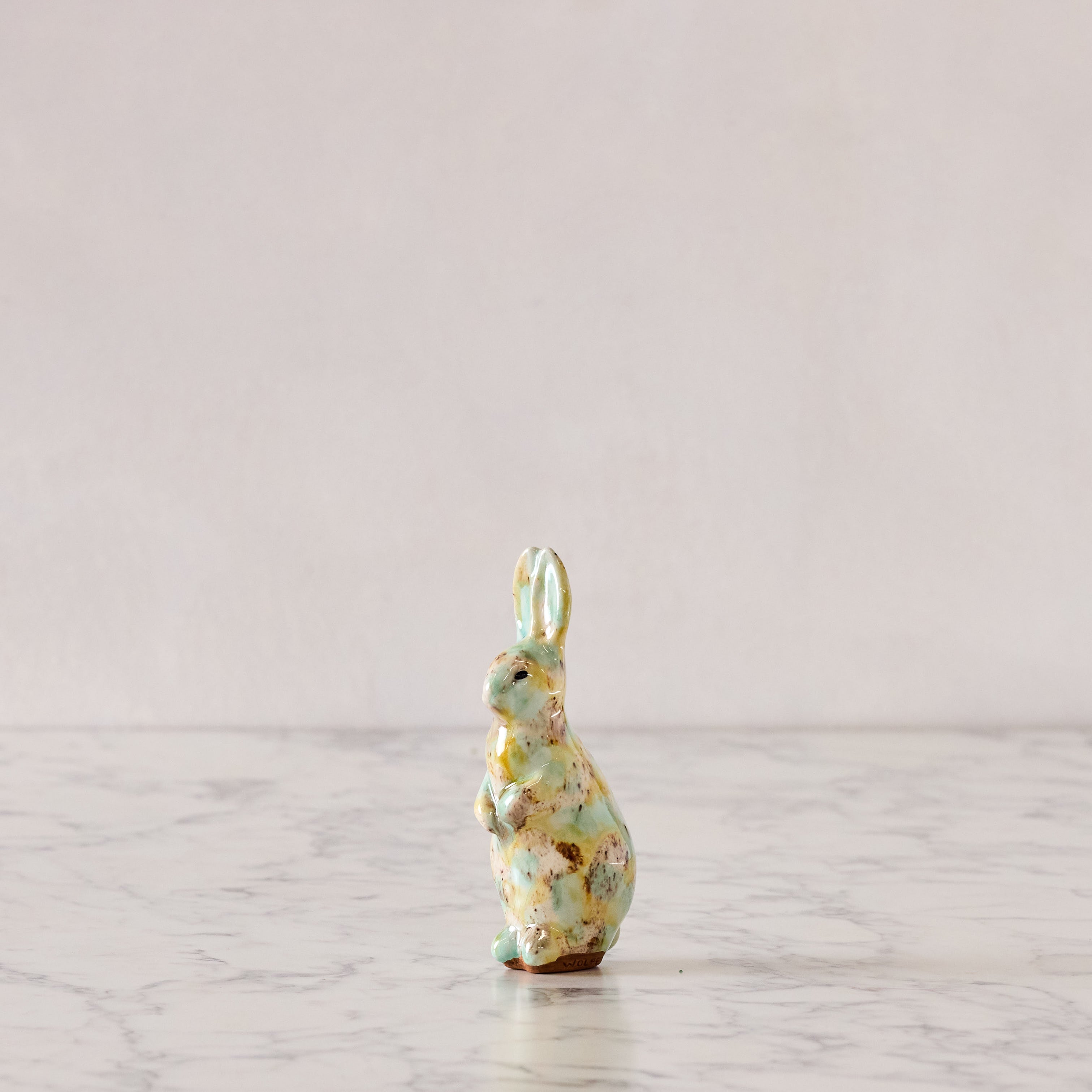 Small Standing Bunny, Bisque