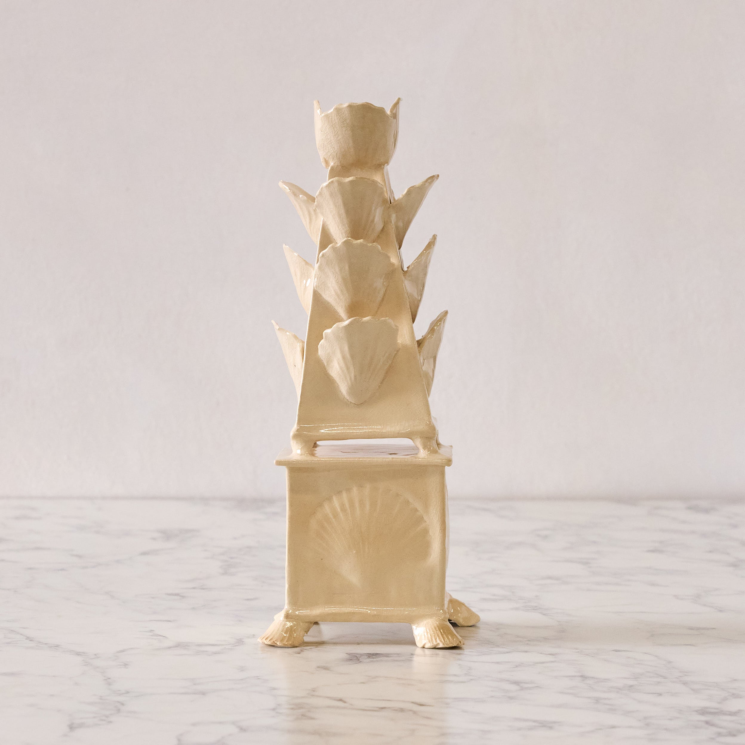 Hand Sculpted Shell Tulipiere