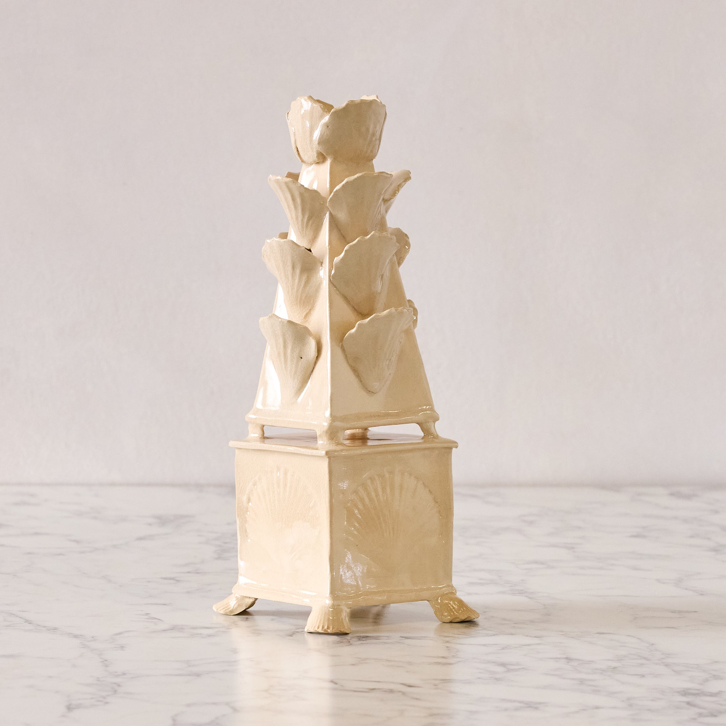 Hand Sculpted Shell Tulipiere
