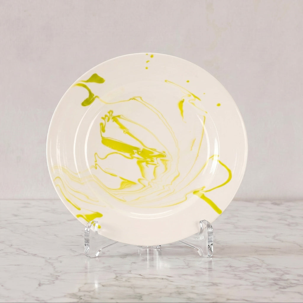 Christopher Spitzmiller Marble Dinner Plate, Lime Green
