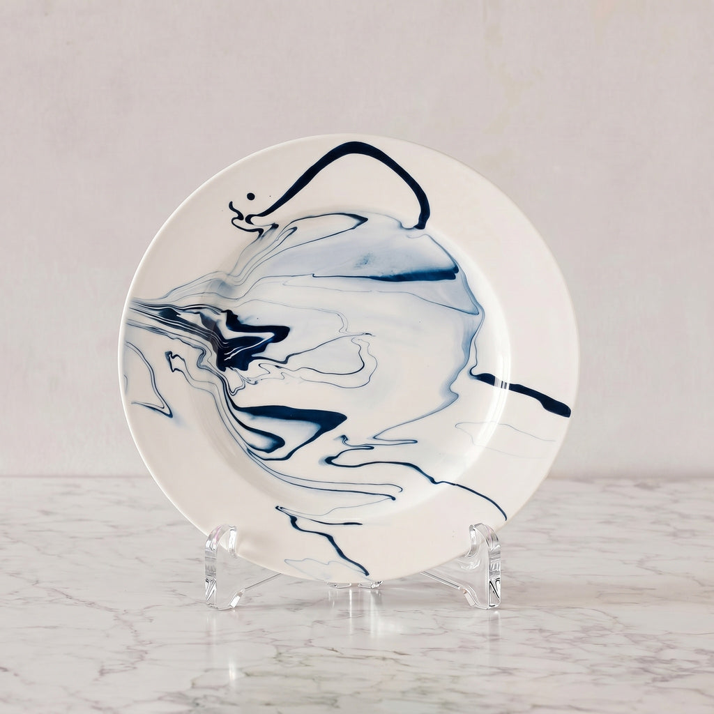 Christopher Spitzmiller Marble Dinner Plate, Teal