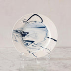 Christopher Spitzmiller Marble Dinner Plate, Teal