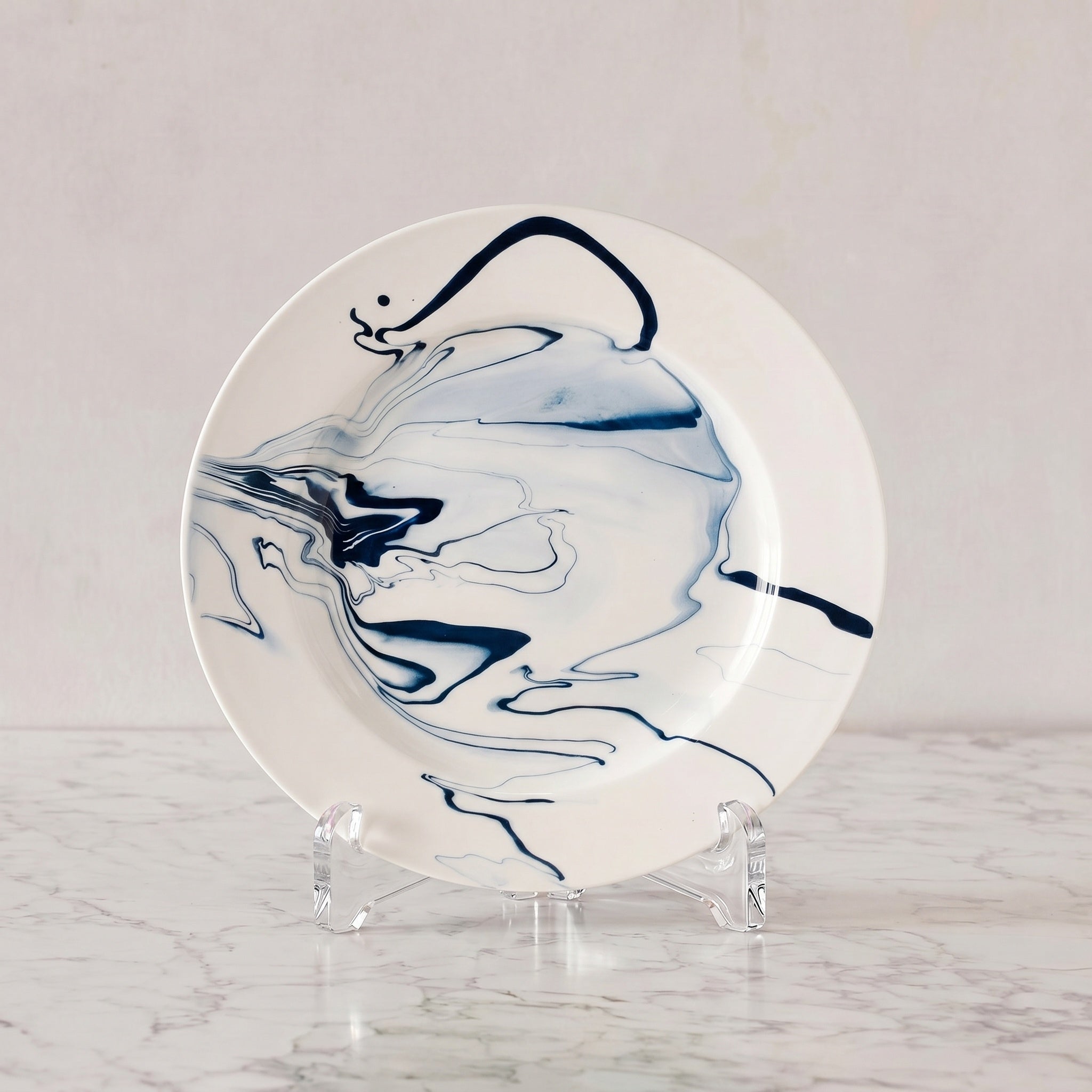 Christopher Spitzmiller Marble Dinner Plate, Teal