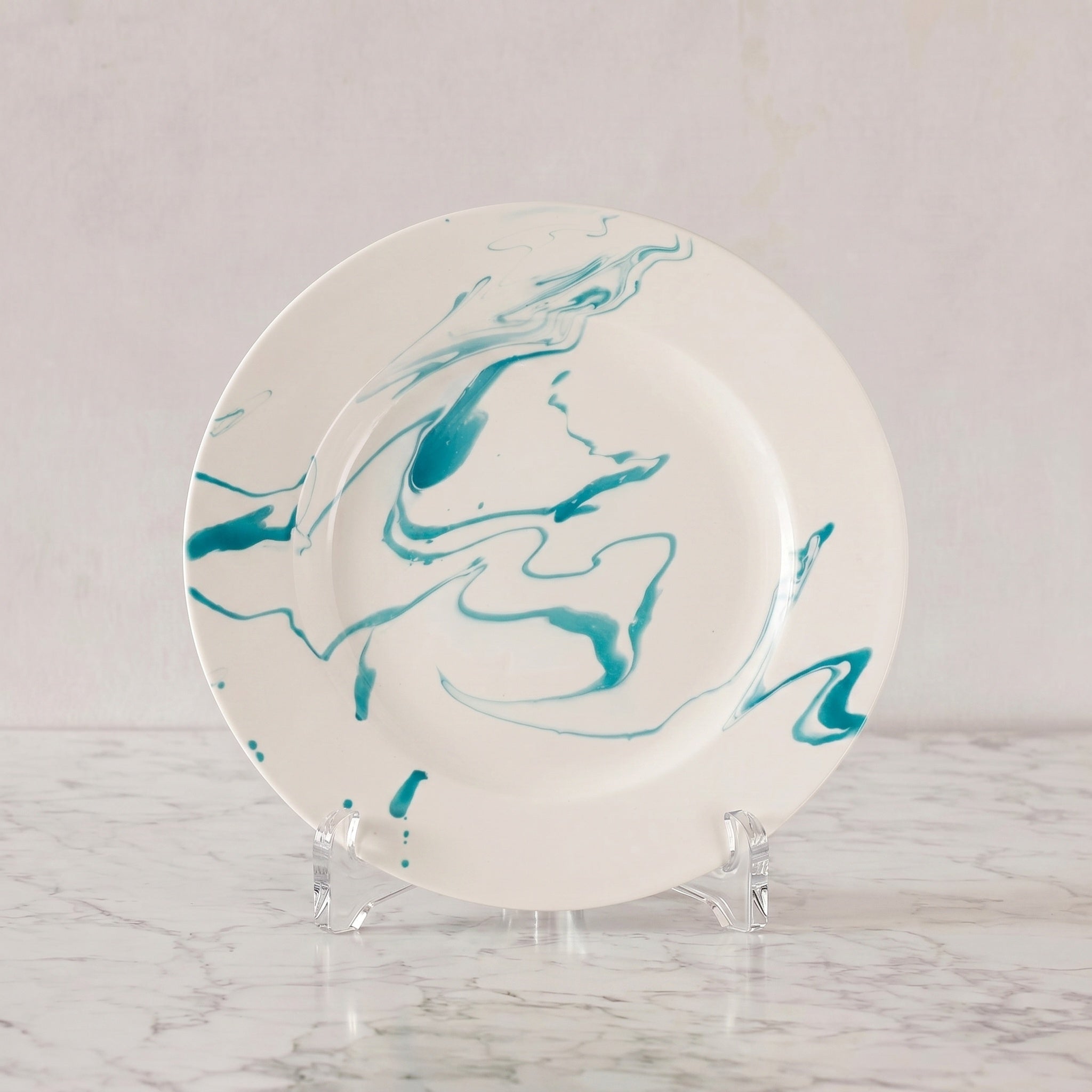 Christopher Spitzmiller Marble Dinner Plate, Turquoise