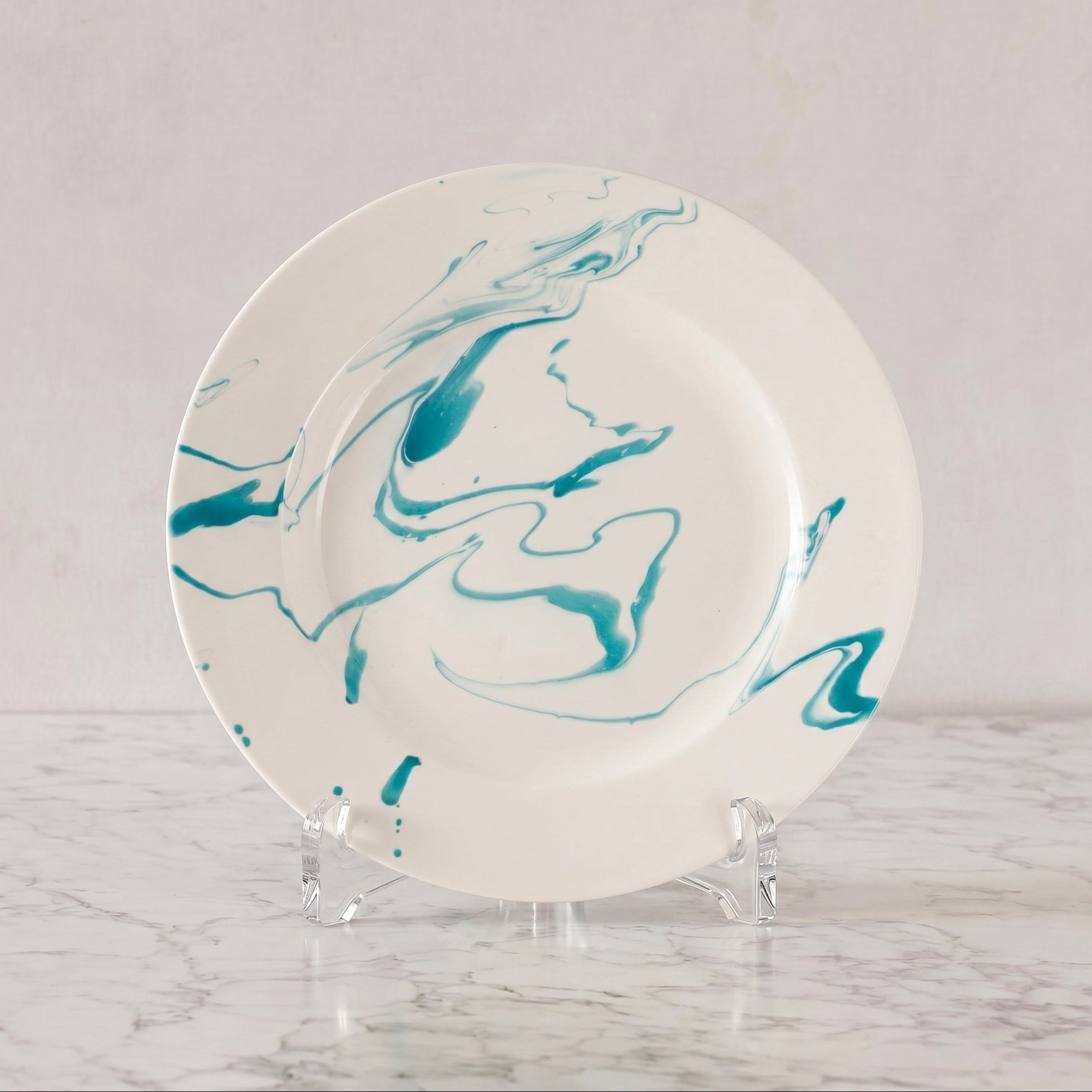 Christopher Spitzmiller Marble Dinner Plate, Turquoise
