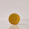Vintage French Majolica Grape Leaf Dessert Plate in Mustard
