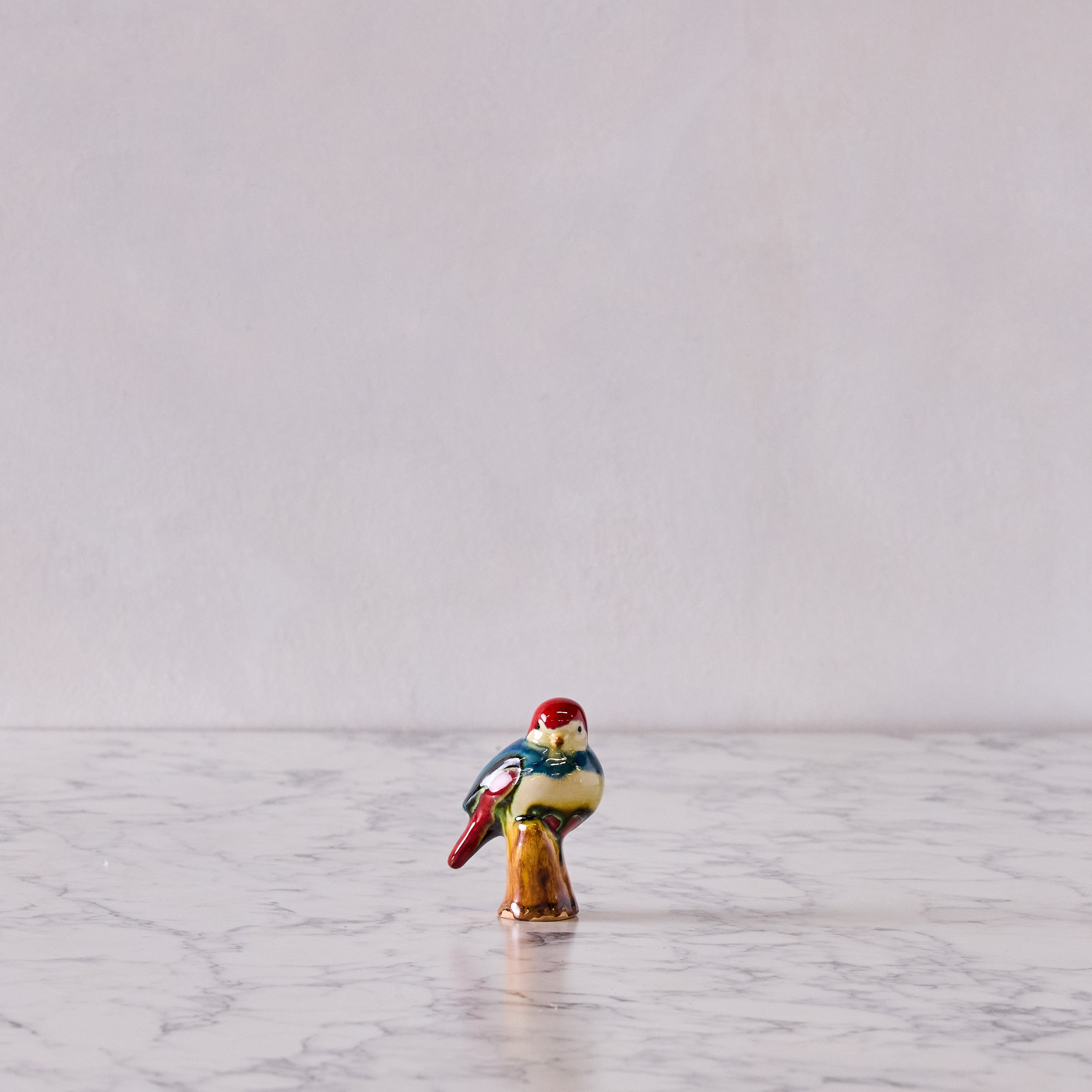 Songbird on Branch, Cayenne & Cobalt