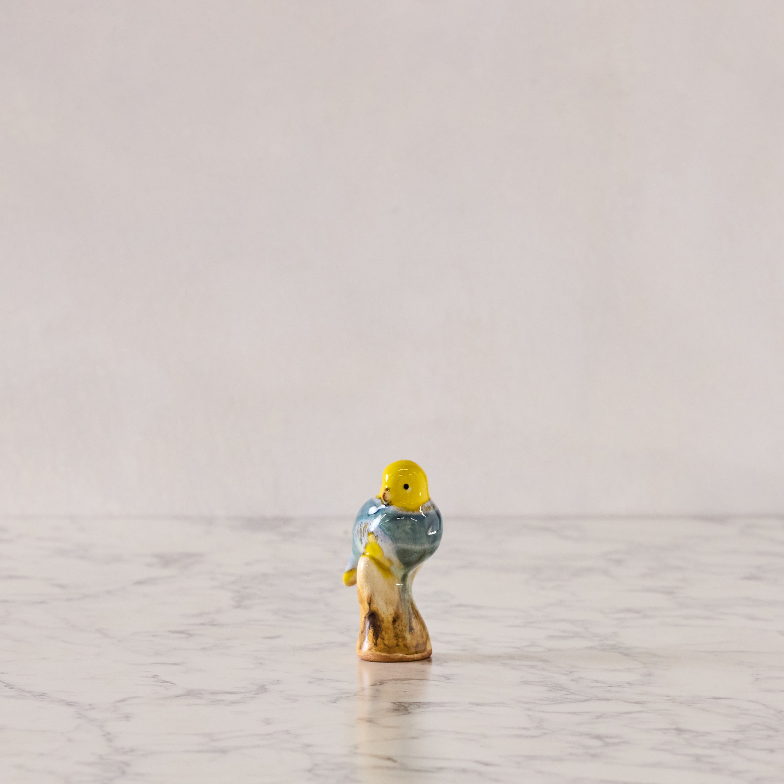 Songbird on Branch, Yellow, Blue