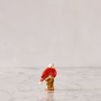 Songbird on Branch, Red & White