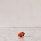 Hand Enameled Ceramic Strawberry, Large