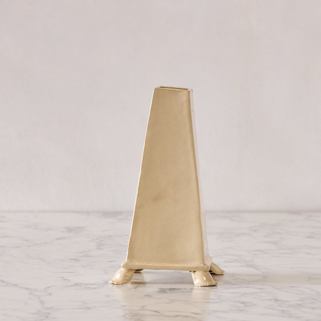 Extra Large Crackle Glazed Obelisk Vase