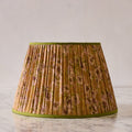 16-Inch Lamp Shade in Hand -Blocked Silk, Cabbage & Tea Rose