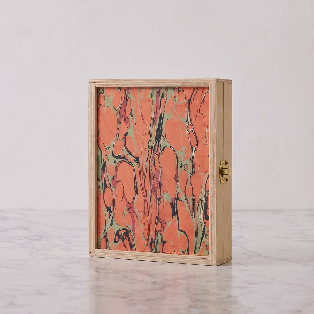 Travel Backgammon Set, Salmon Swirl