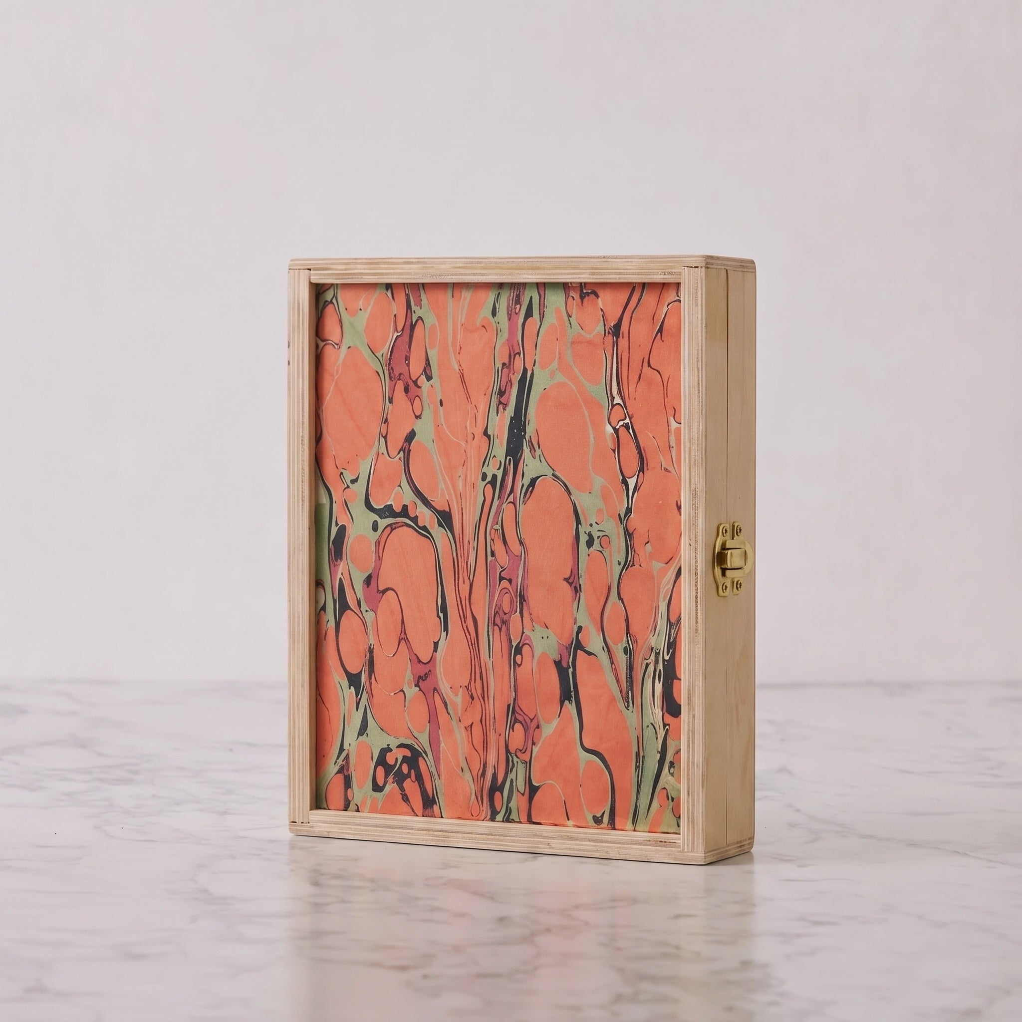 Travel Backgammon Set, Salmon Swirl