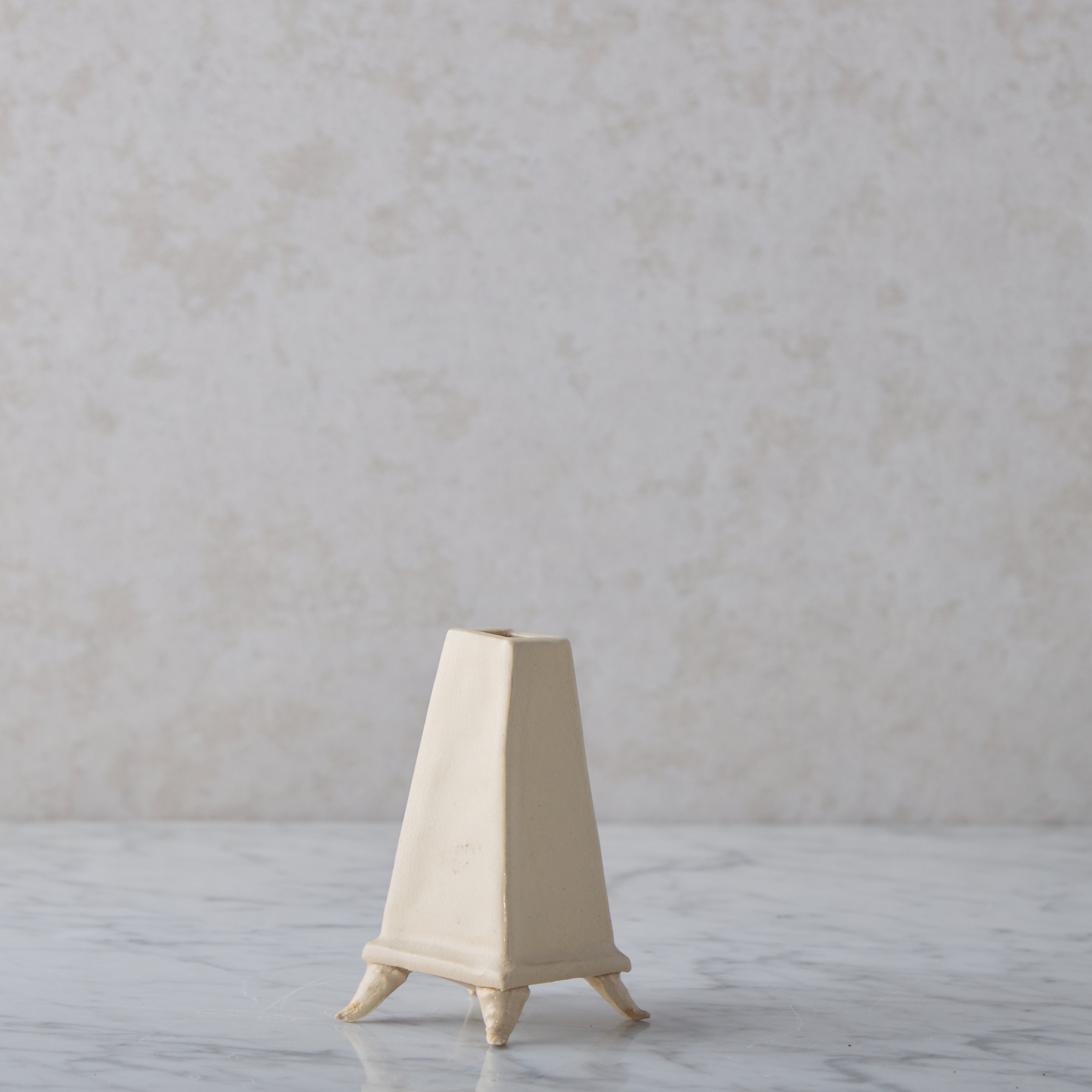 Small Crackle Glazed Obelisk Vase