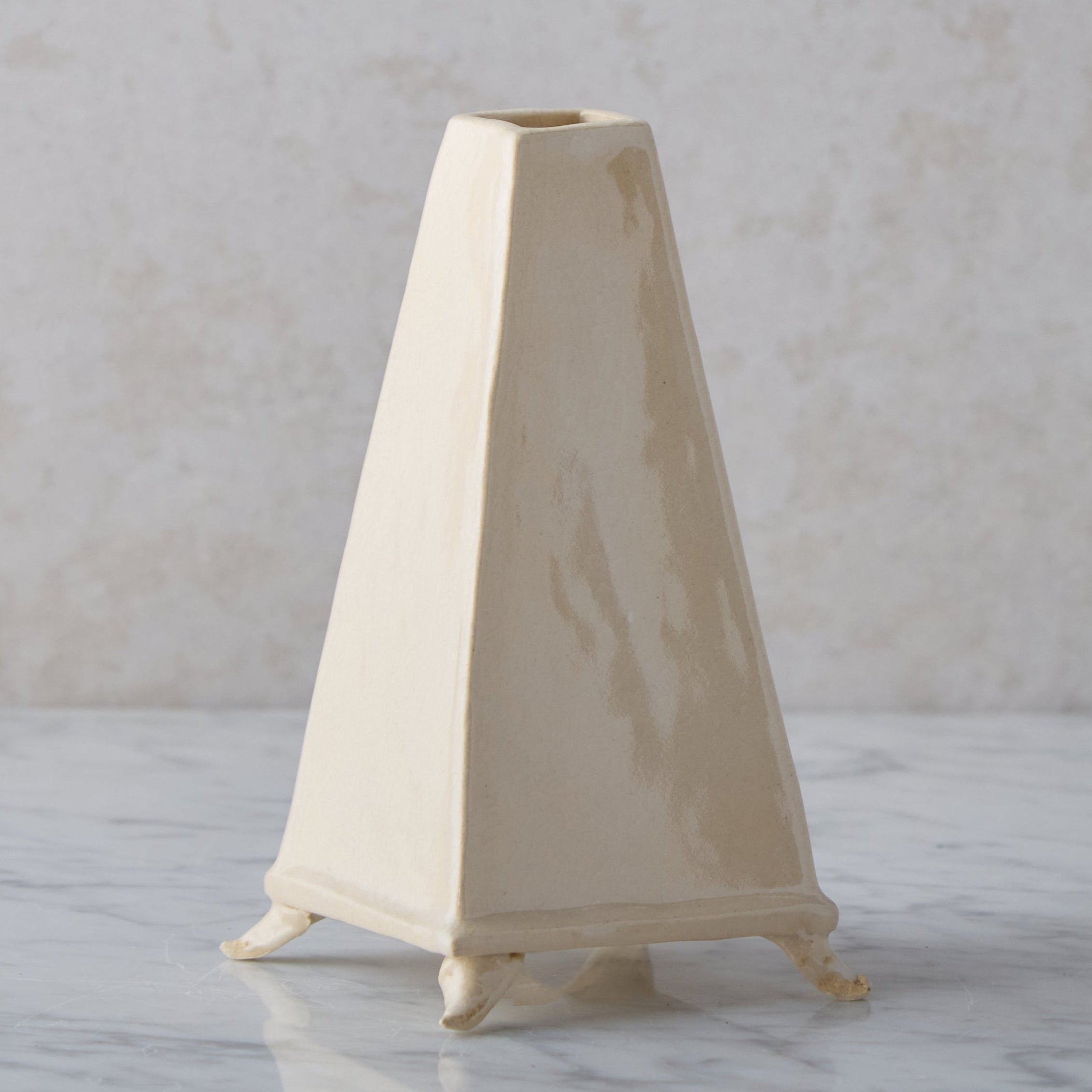 Extra Large Crackle Glazed Obelisk Vase