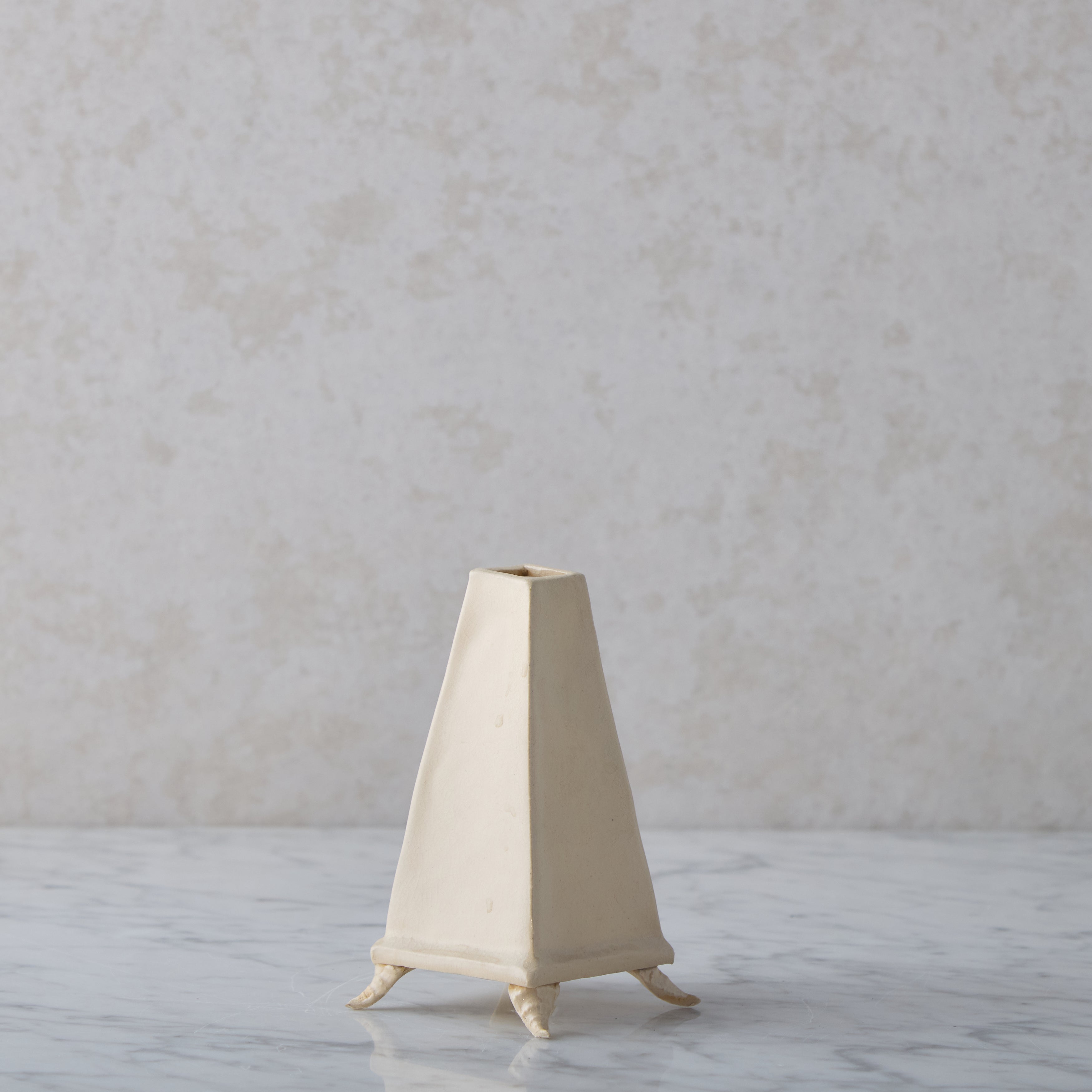 Medium Crackle Glazed Obelisk Vase