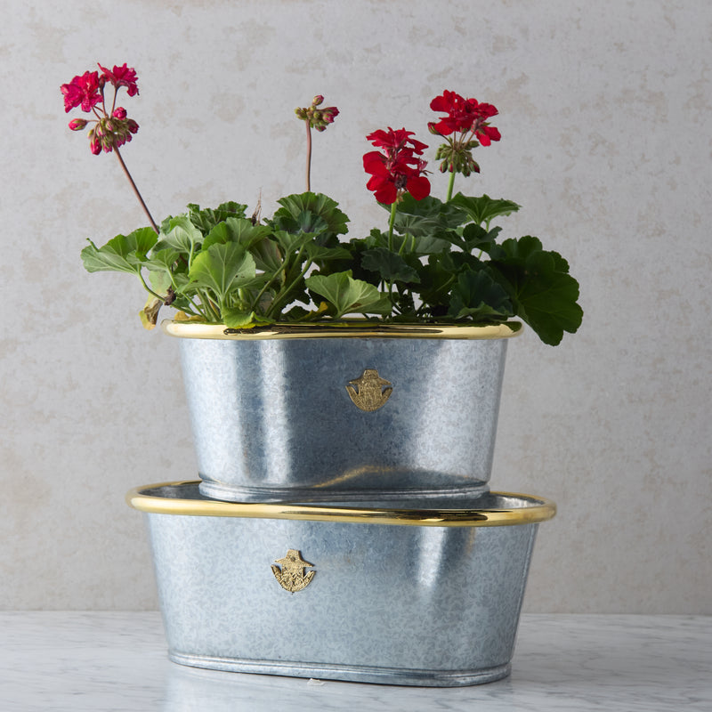 Galvanized planter, Medium