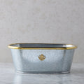 Galvanized Planter, Medium