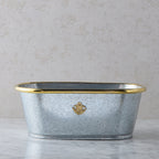 Galvanized Planter, Medium