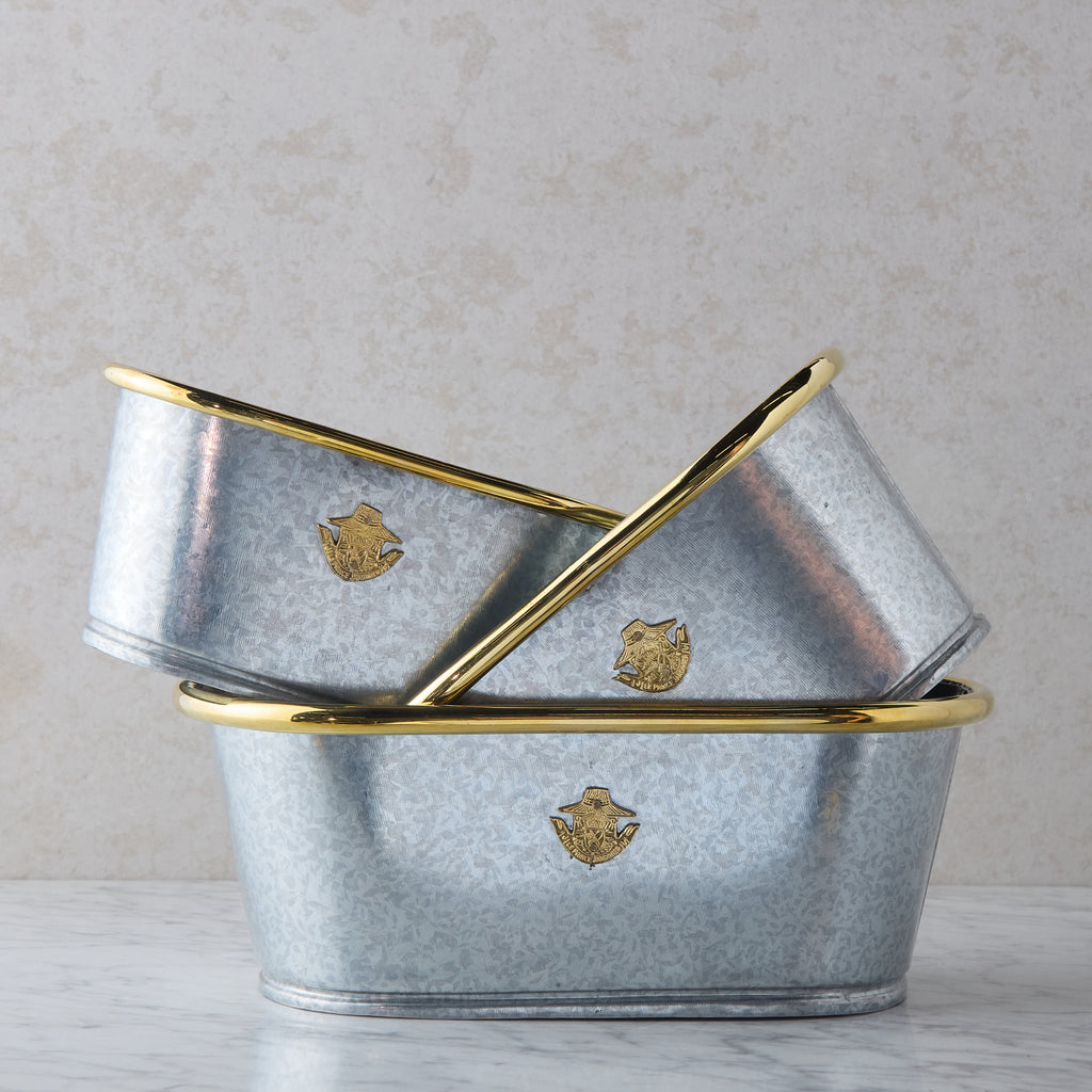 Galvanized Planter, Medium