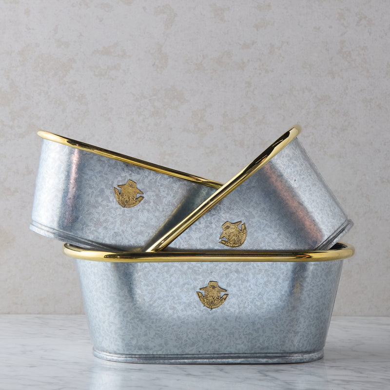 Galvanized planter, Medium