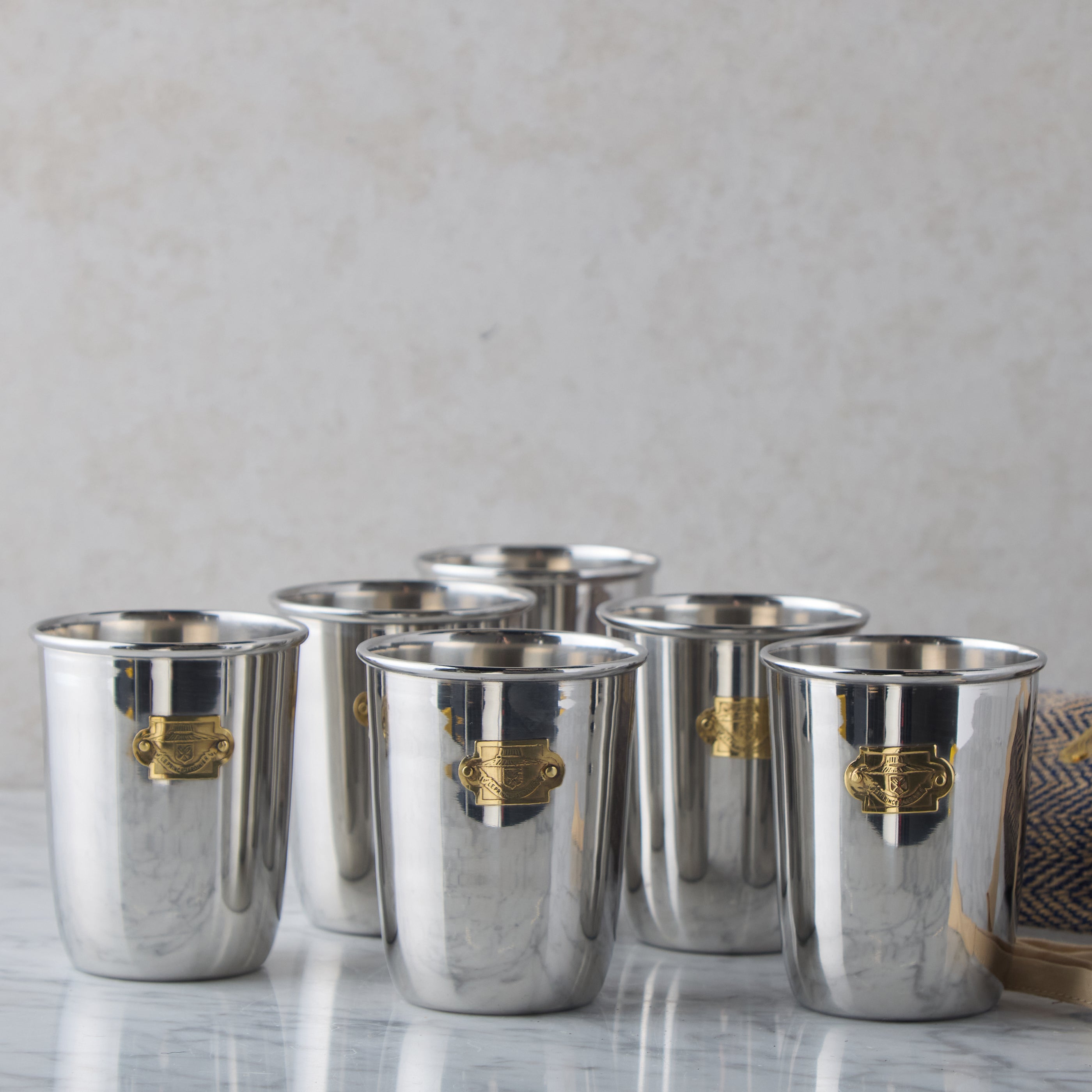 Set of 6 Stainless Steel Cups