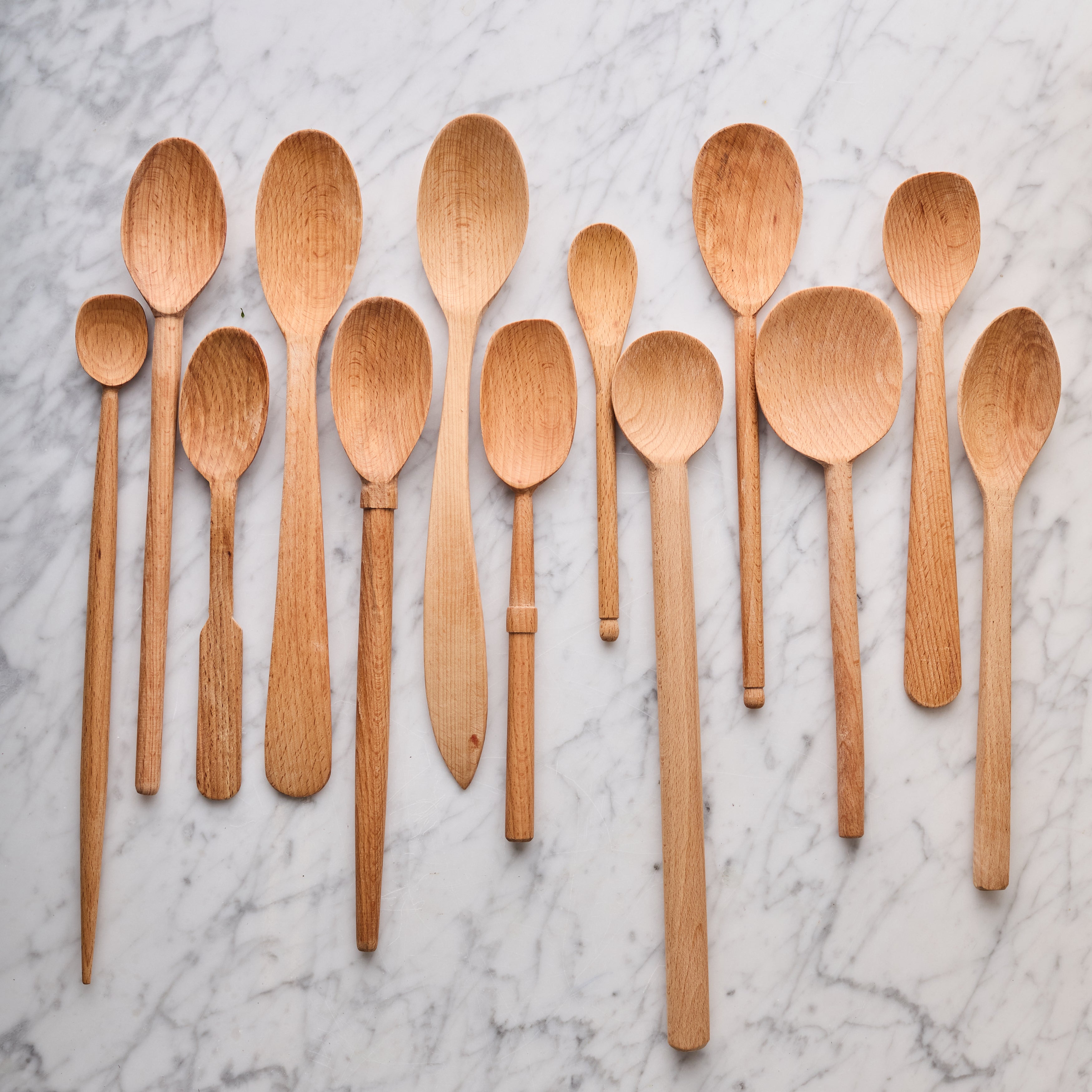 Baker's Dozen of Large Wooden Spoons