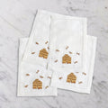 Set of Four Bee Hive Cocktail Napkins