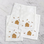 Set of Four Bee Hive Cocktail Napkins