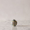 Jean Gerbino Round Mosaic Vase, Blue Diamond