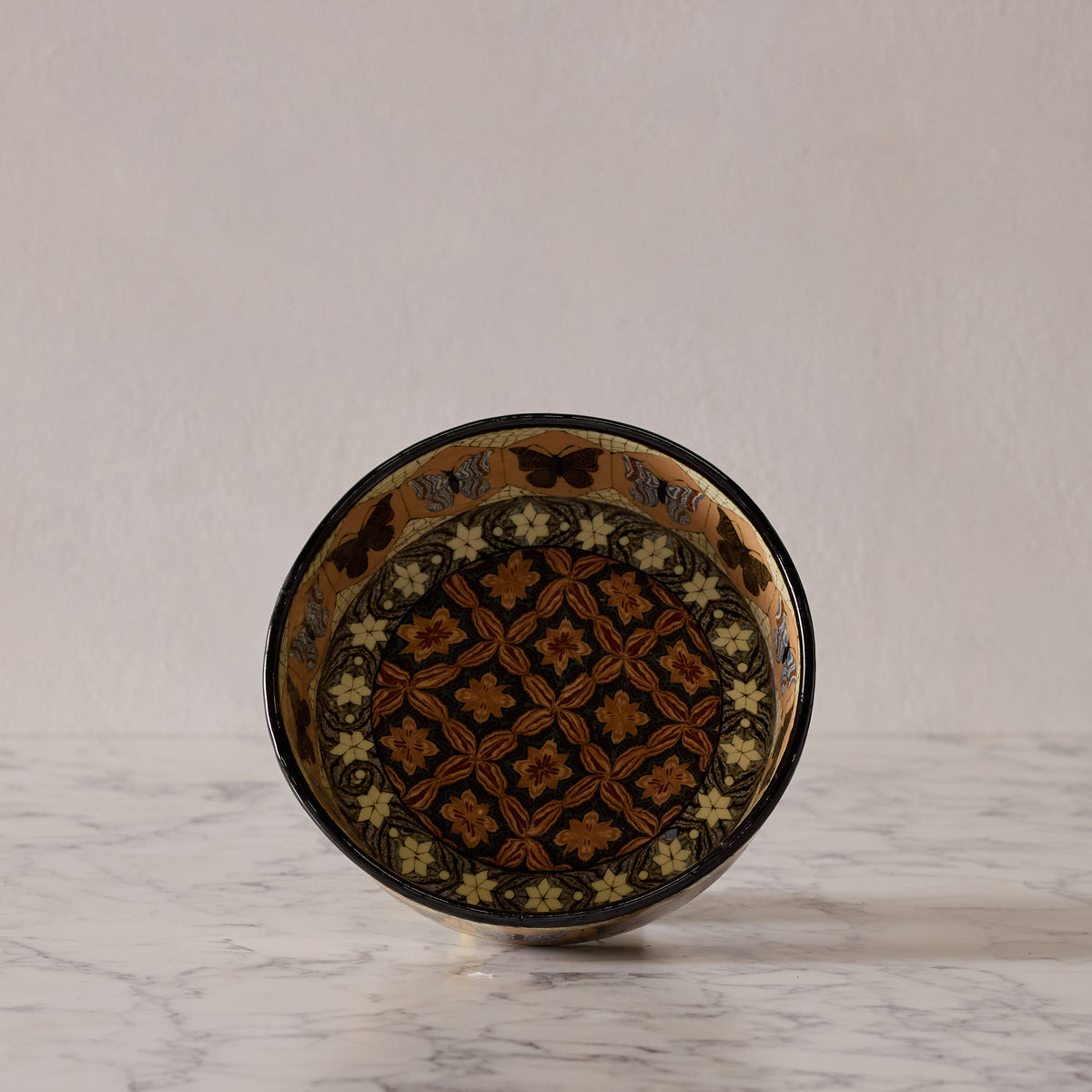 Jean Gerbino Large Mosaic Footed Butterfly Dish