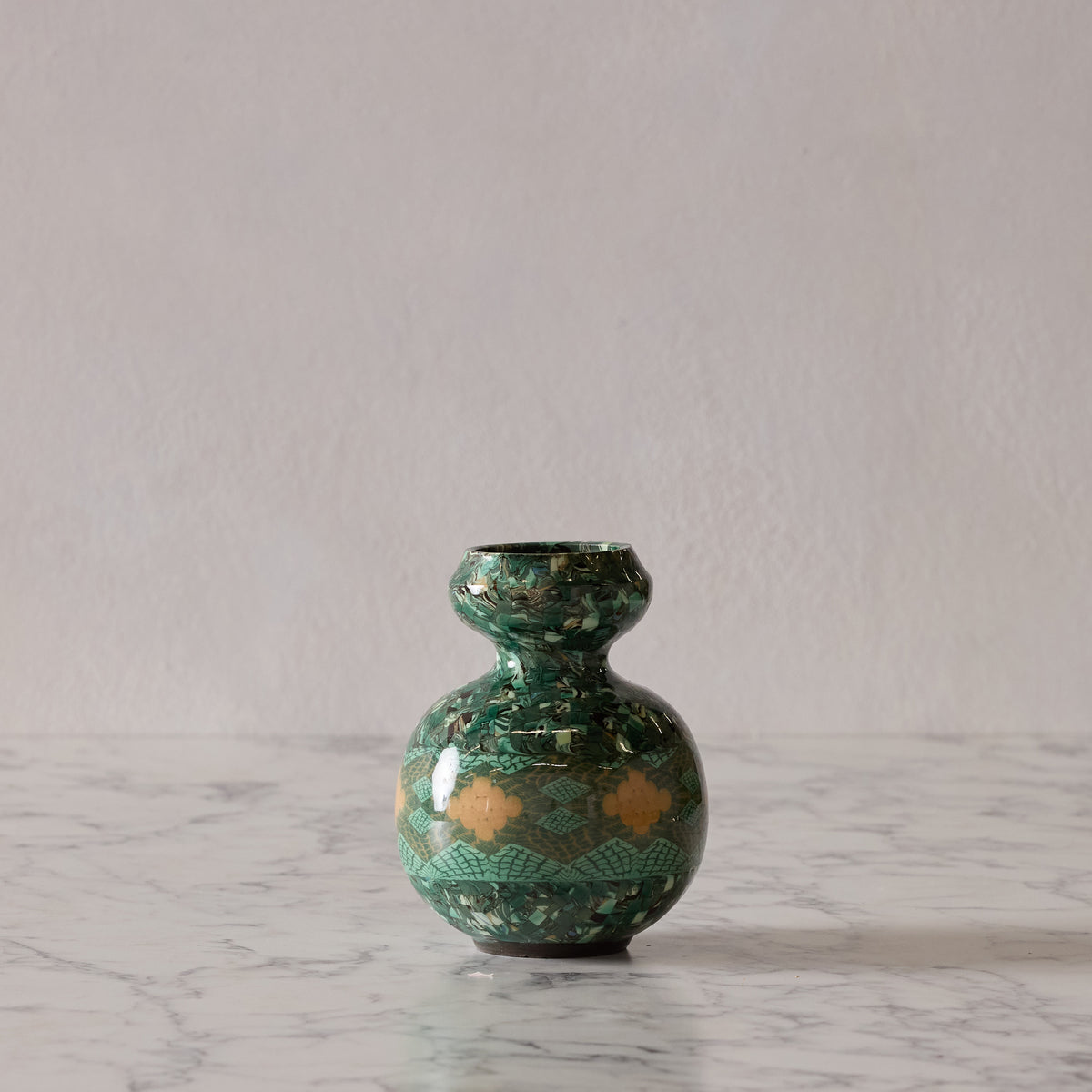 Jean Gerbino Large Mosaic Bulb Vase