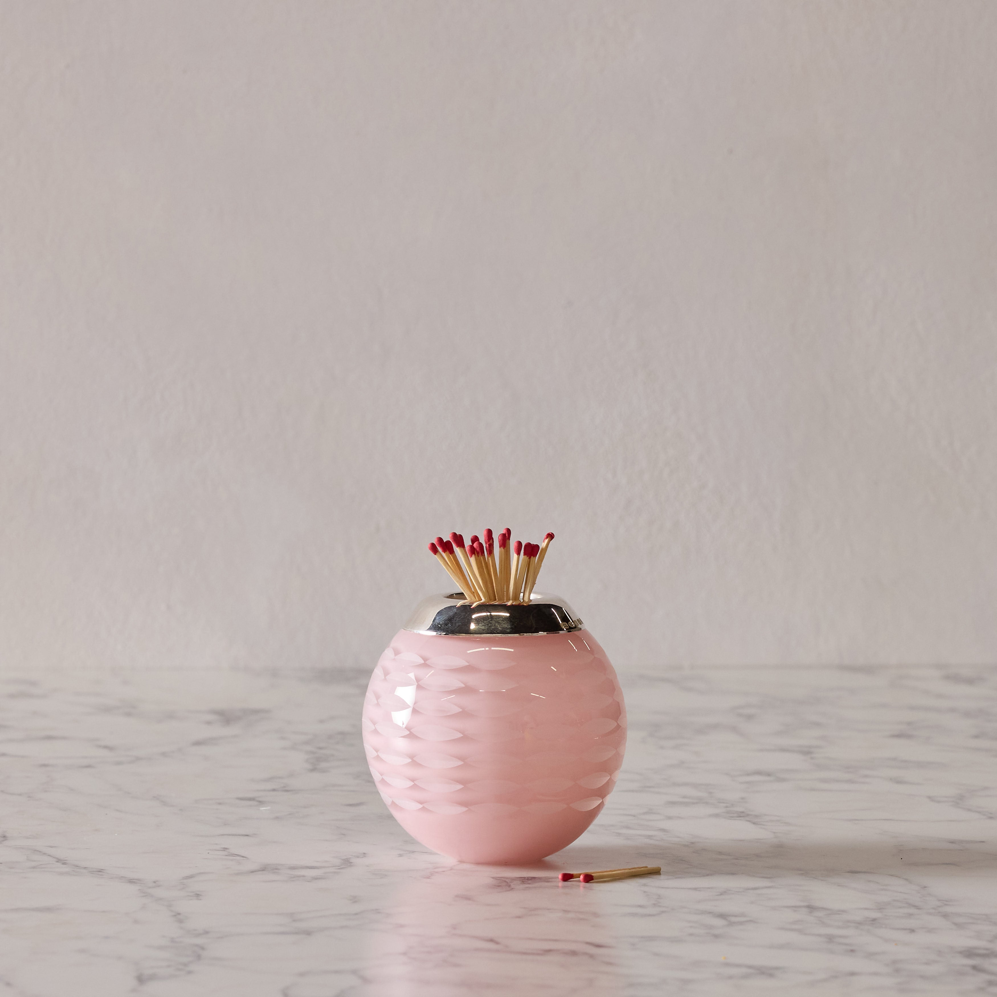 Medium Crystal & Sterling Match Striker, Pink Dot Dash
