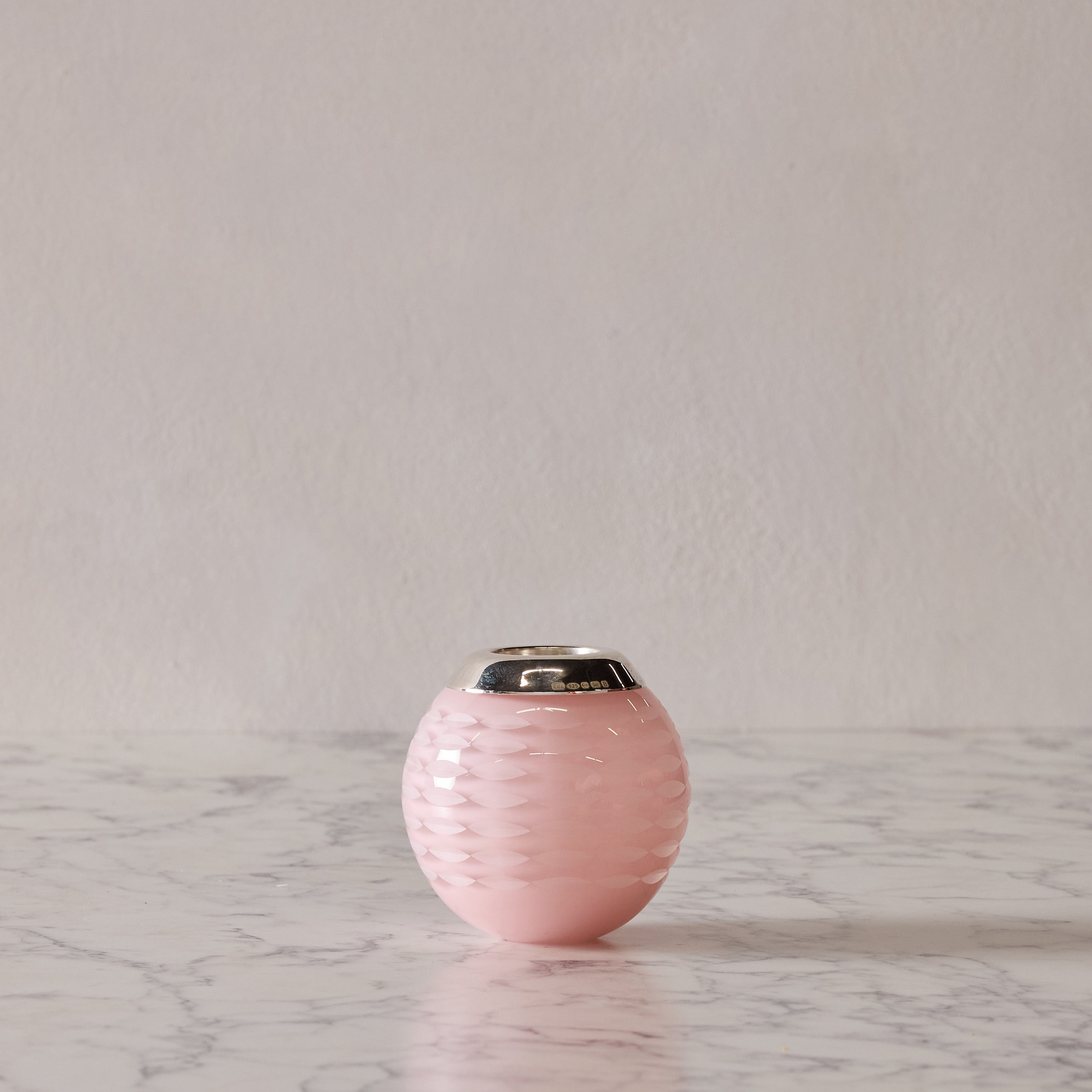 Medium Crystal & Sterling Match Striker, Pink Dot Dash