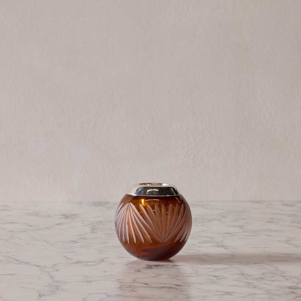 Medium Crystal & Sterling Match Striker, Amber