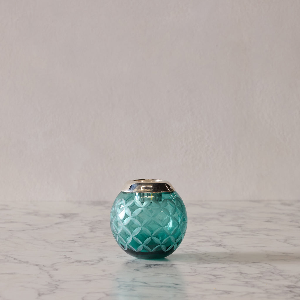 Medium Crystal & Sterling Match Striker, Aqua
