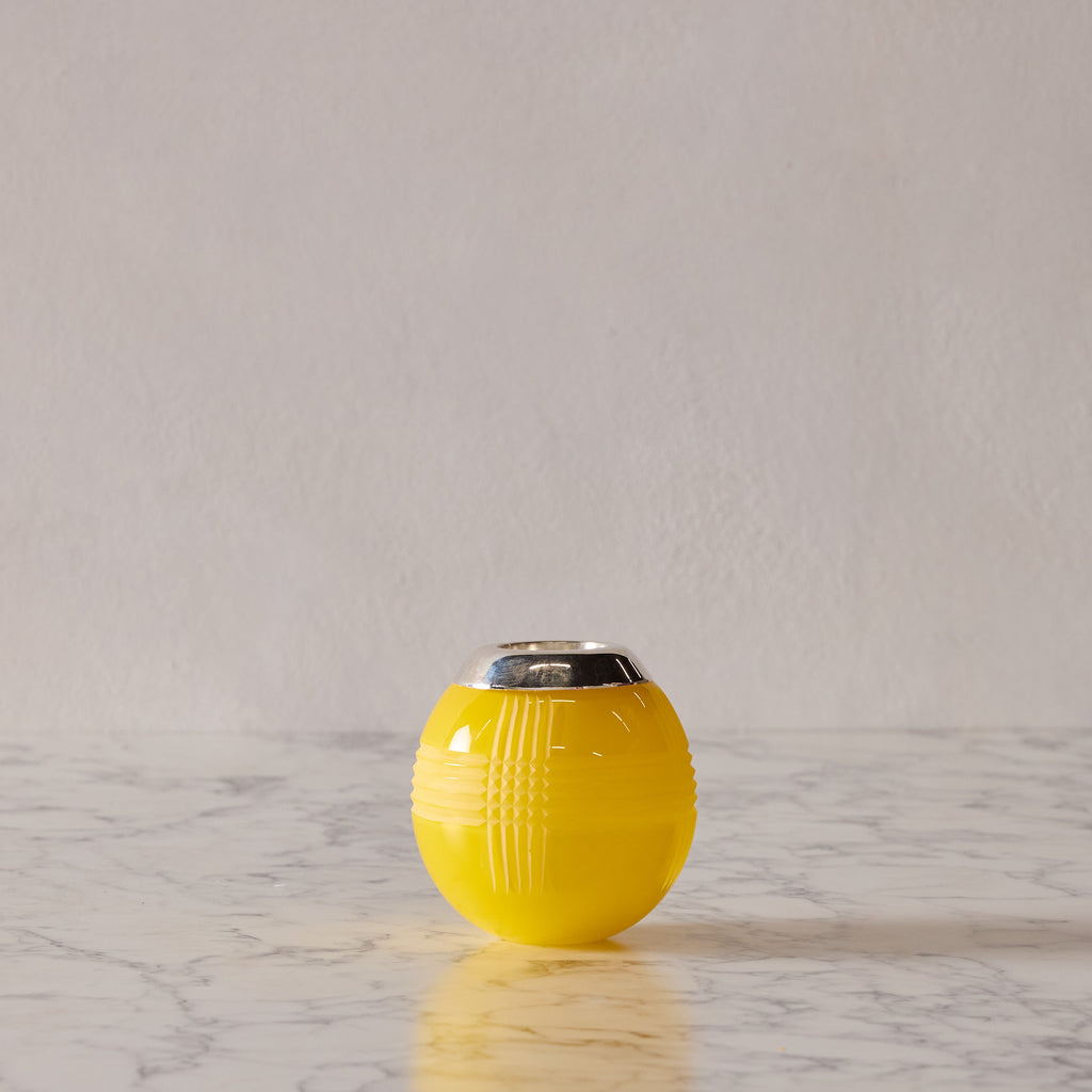 Medium Crystal & Sterling Match Striker, Yellow