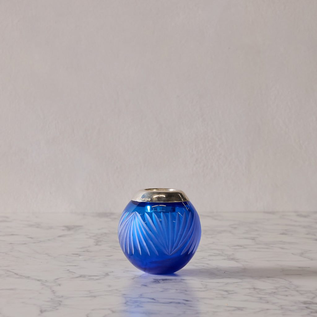 Medium Crystal & Sterling Match Striker, Cobalt