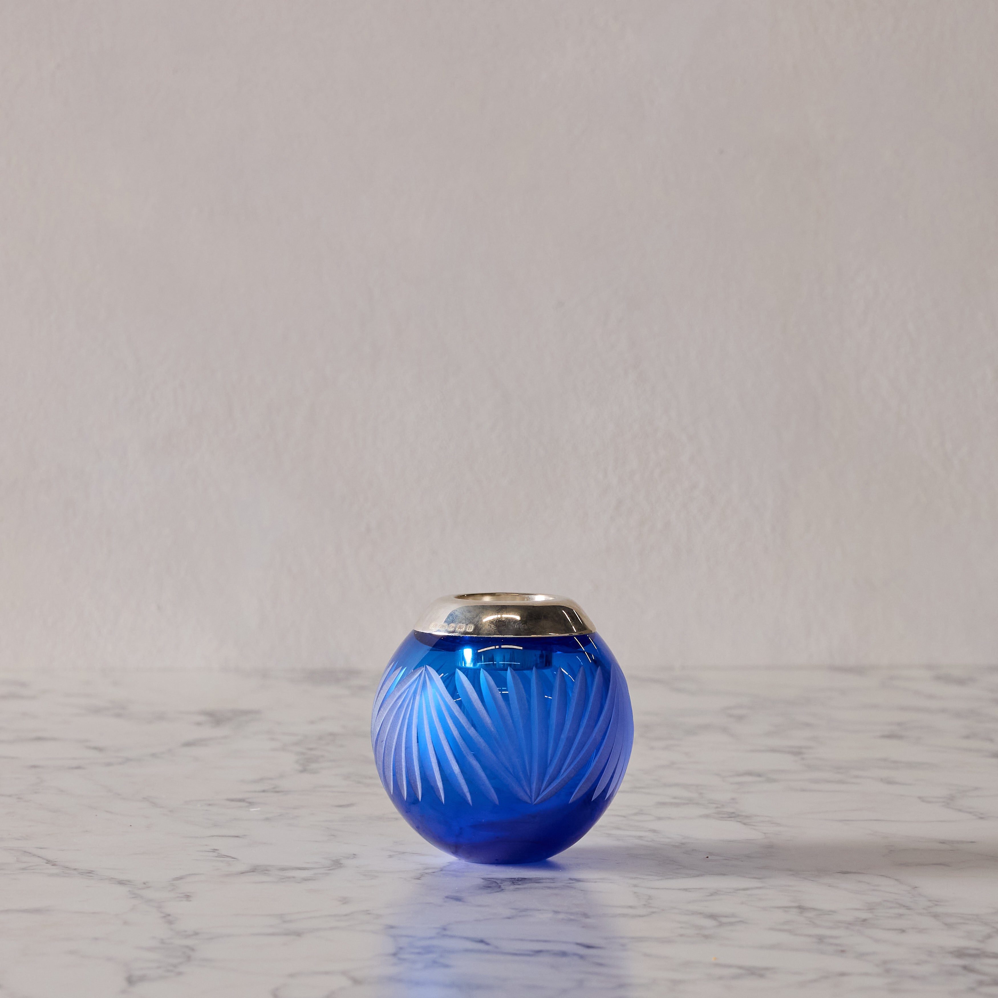 Medium Crystal & Sterling Match Striker, Cobalt
