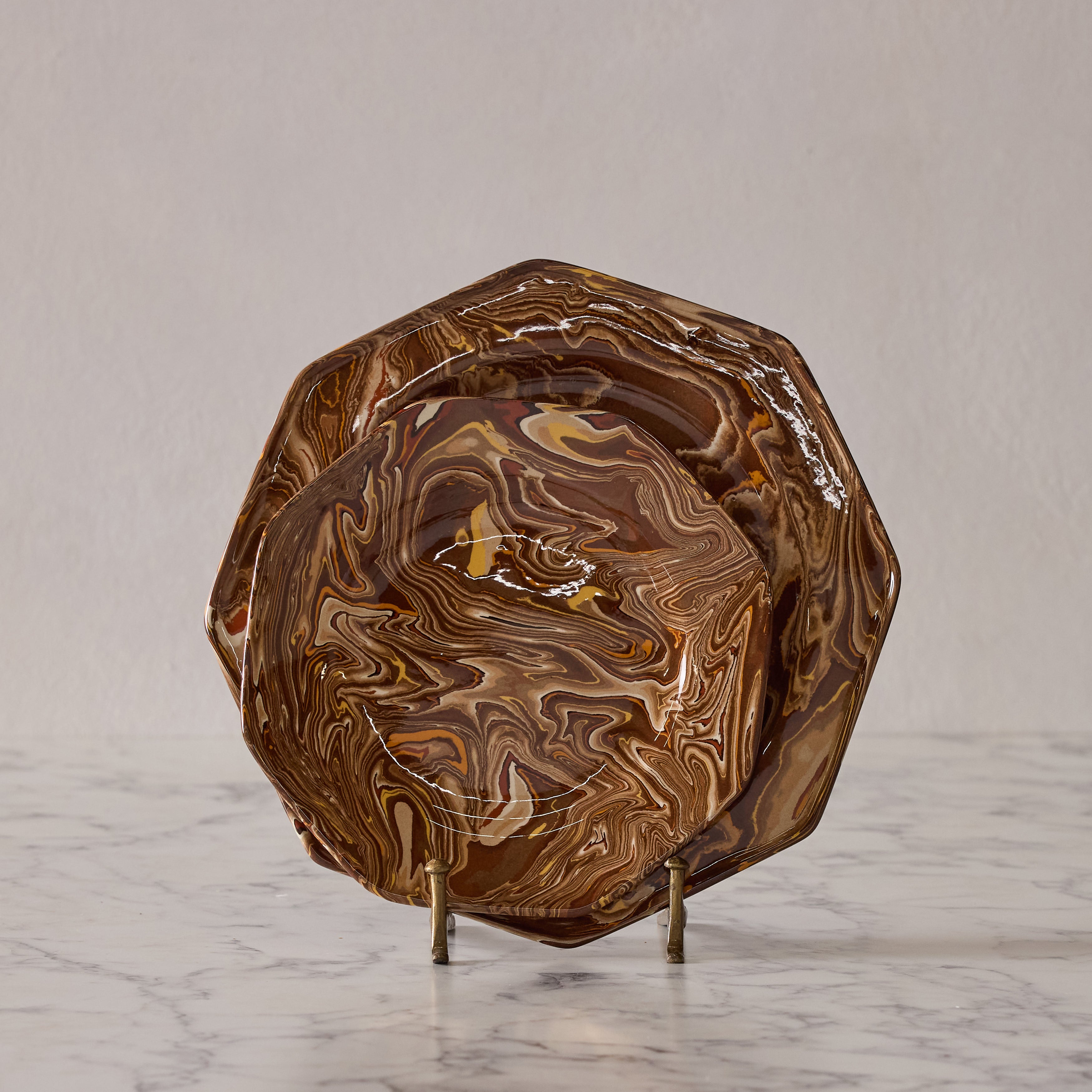 Terre Mêlée Dinner Plate, Brown