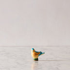 Baby Bird, Teal & Saffron