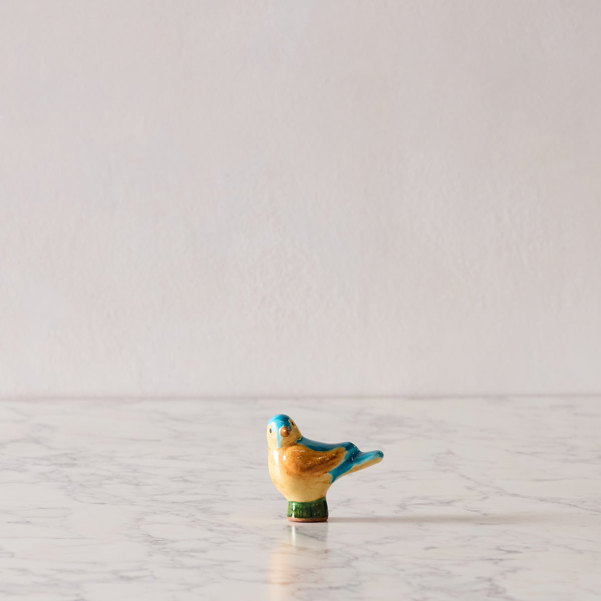 Baby Bird, Teal & Saffron