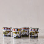 Carnation Set of 4 Porcelain Coffee Mug