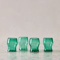 Set of 4 Green Goblets
