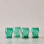Set of 4 Green Goblets