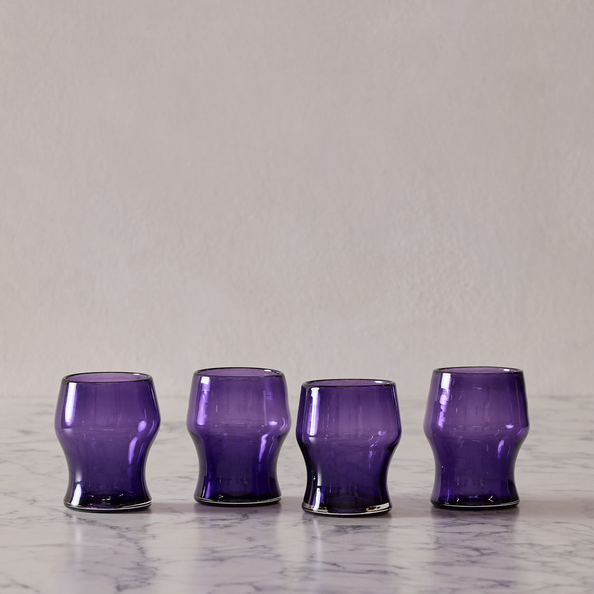 Set of 4 Amethyst Goblets